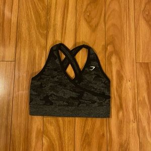 Gymshark Camo Seamless Black Bra